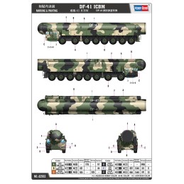 CAMION PLATAFORMA DE LANZAMIENTO DF-41 ICBM -Escala 1/72- Hobby Boss 82963