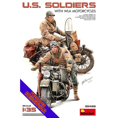 MOTOCICLETAS WLA & SOLDADOS U.S. ARMY -Escala 1/35- MiniArt 35422