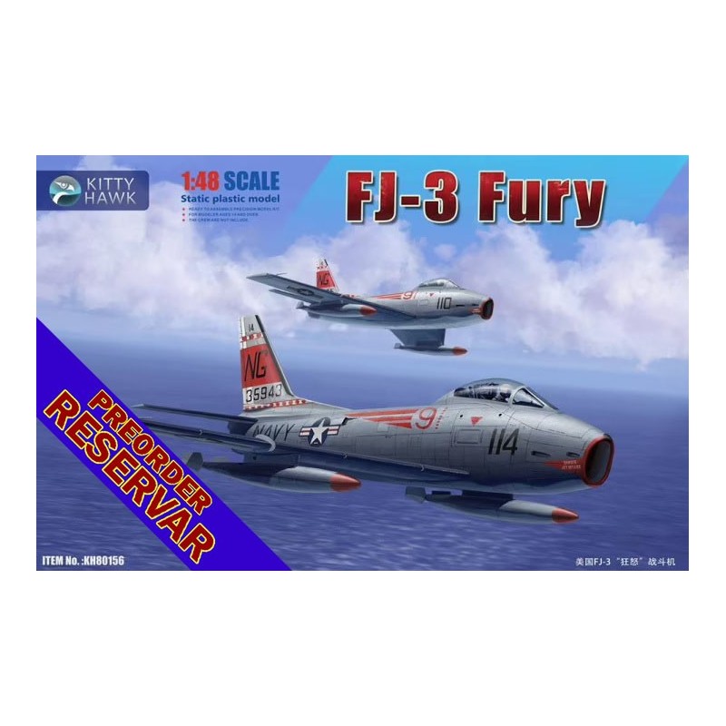 NORTH AMERICAN FJ-3 FURY -Escala 1/48- Kitty Hawk 80156