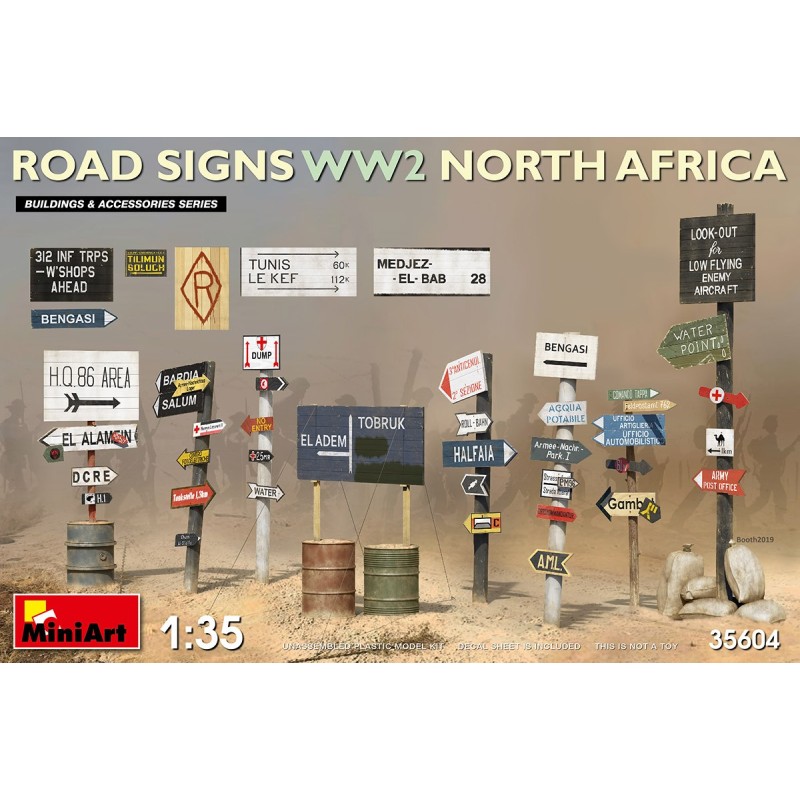 SEÑALES DE CARRETERAS NORTE DE AFRICA -Escala 1/35- MiniArt 35604