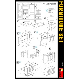 SET DE MUEBLES MADERA -Escala 1/35- MiniArt 35548