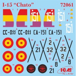 POLIKARPOV I-15 CHATO (España) -Escala 1/72 - ICM 72061