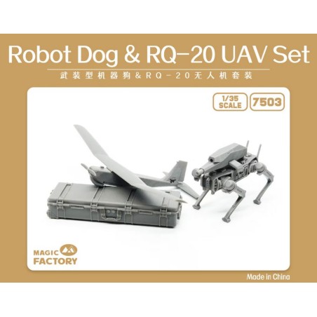 PERRO ROBOT BLINDADO & DRONE RQ-20 UAV -Escala 1/35- Magic FACTORY 7503