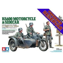 MOTOCICLETA ALEMANA CON SIDECAR & ACCESORIOS -Escala 1/35- Tamiya 35384