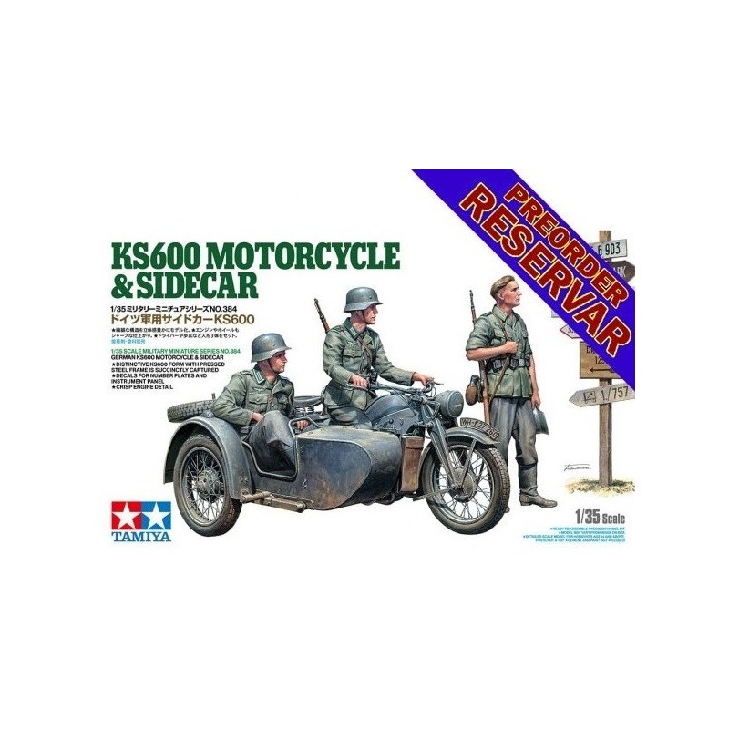 MOTOCICLETA ALEMANA CON SIDECAR & ACCESORIOS -Escala 1/35- Tamiya 35384