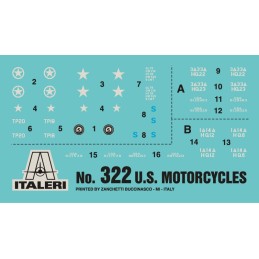 MOTOCICLETAS U.S. ARMY - ESCALA 1/35 - ITALERI 322