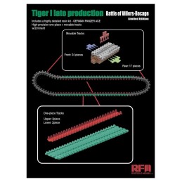 CARRO DE COMBATE SD.KFZ. 181 TIGER I E (LATE) "Villers-Bocage" -Escala 1/35- RyeField Model 5101