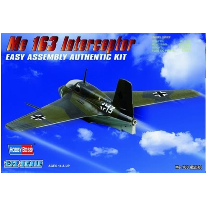 MESSERSCHMITT Me-163 -Escala 1/72- Hobby Boss 80238