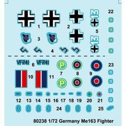 MESSERSCHMITT Me-163 -Escala 1/72- Hobby Boss 80238