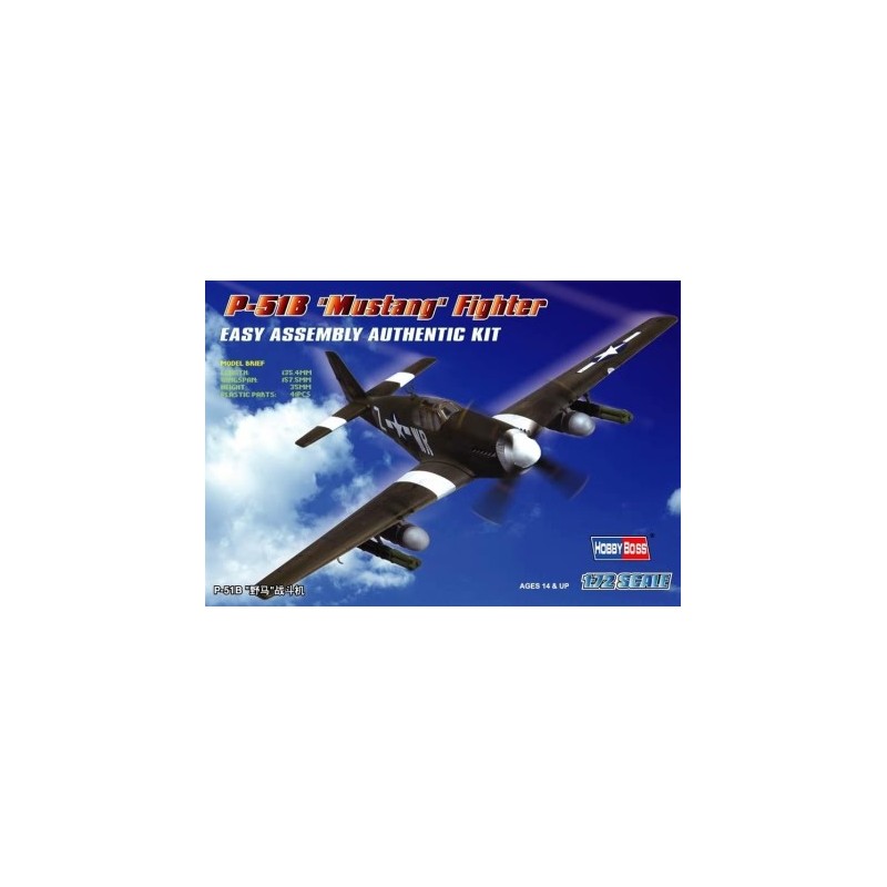 NORTH AMERICAN P-51 B MUSTANG -Escala 1/72- Hobby Boss 80242