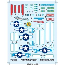 NORTH AMERICAN P-51 B MUSTANG -Escala 1/72- Hobby Boss 80242