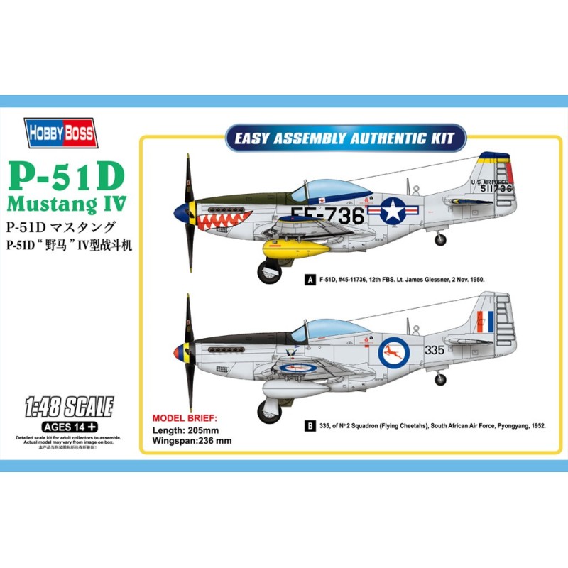 NORTH AMERICAN P-51 D MUSTANG MK-III -Escala 1/48- Hobby Boss 85806