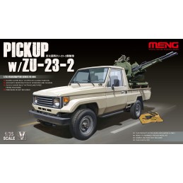 PICKUP TOYOTA & CAÑON ZU-23-2 -Escala 1/35- Meng Model VS-004