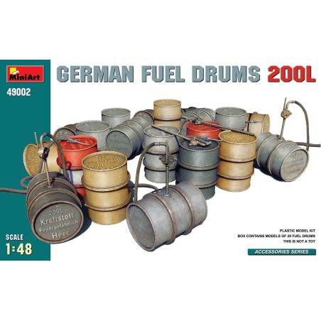 BIDONES COMBUSTIBLE ALEMANES 200 l -Escala 1/48- MiniArt Models 49002