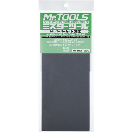 PAPEL DE LIJA GRANO VARIADO 1200 x 2/ 1500 x 2 / 2000 x 2 - Mr. Hobby MT302