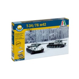 CARRO DE COMBATE T-34/76 Mod. 1942 (2 unidades - Fast assembly) -Escala 1/72- Italeri 7523