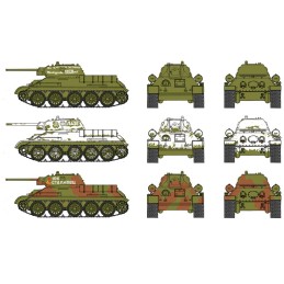 CARRO DE COMBATE T-34/76 Mod. 1942 (2 unidades - Fast assembly) -Escala 1/72- Italeri 7523