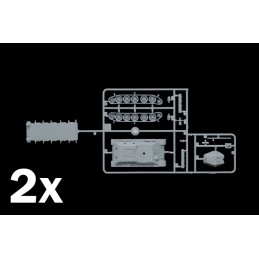 CARRO DE COMBATE T-34/76 Mod. 1942 (2 unidades - Fast assembly) -Escala 1/72- Italeri 7523