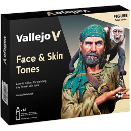 SET PINTURAS FACE & SKIN TONES (16 BOTES )VALLEJO 70258