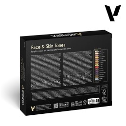 SET PINTURAS FACE & SKIN TONES (16 BOTES )VALLEJO 70258