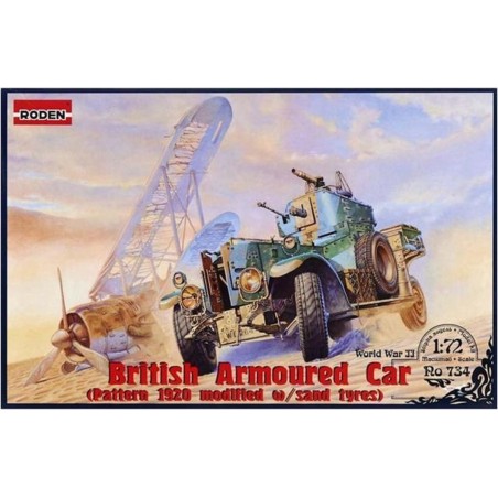 BRITISH ARMOURED CAR MODELO 1920 - ESCALA 1/72 - RODEN 734