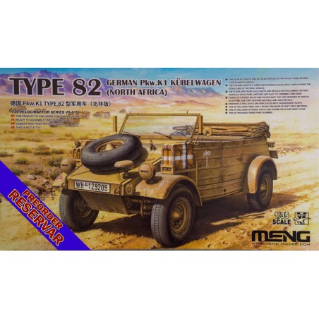 VEHICULO TODOTERRENO Pkw.K1s Type 82 Kubelwagen -Escala 1/35- MENG Model VS-016