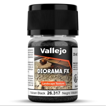 Diorama FX: GRAVA NEGRO VOLCANICO 1 / 2 mm (35 ml) - Acrylicos Vallejo 26317