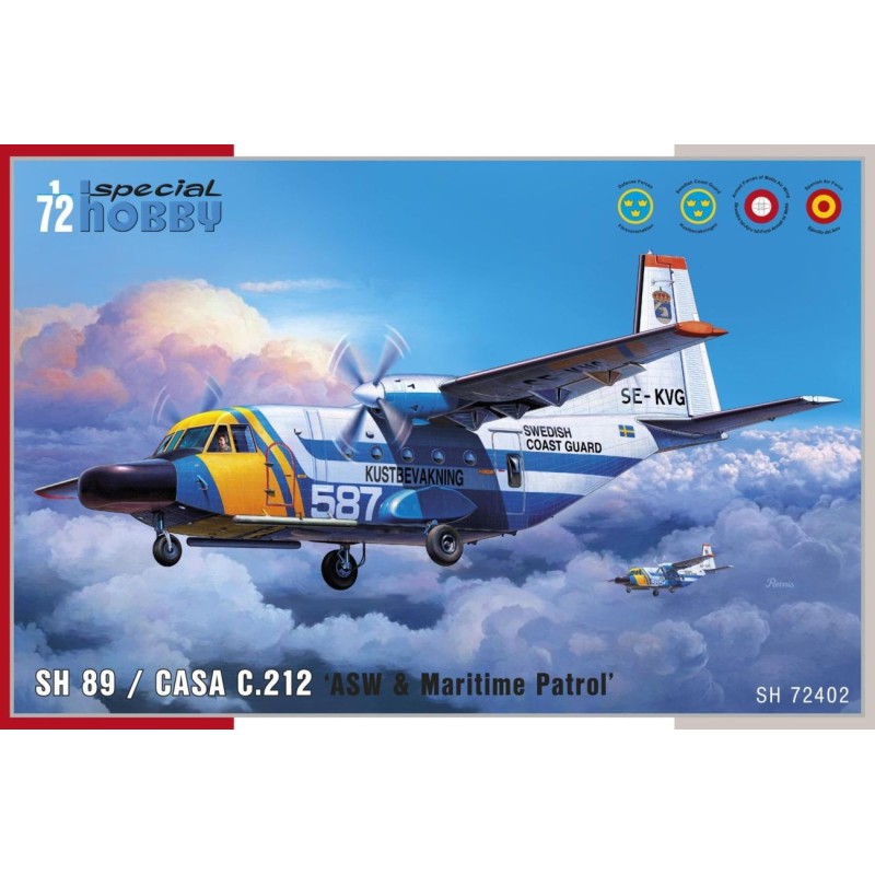 CASA C.212 / SH89 AVIOCAR "ASW - Patrulla Maritima" (España) -Escala 1/72- Special Hobby SH72402