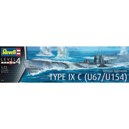 SUBMARINO U-Boot Type IX C Early Turret -Escala 1/72- Revell 05166