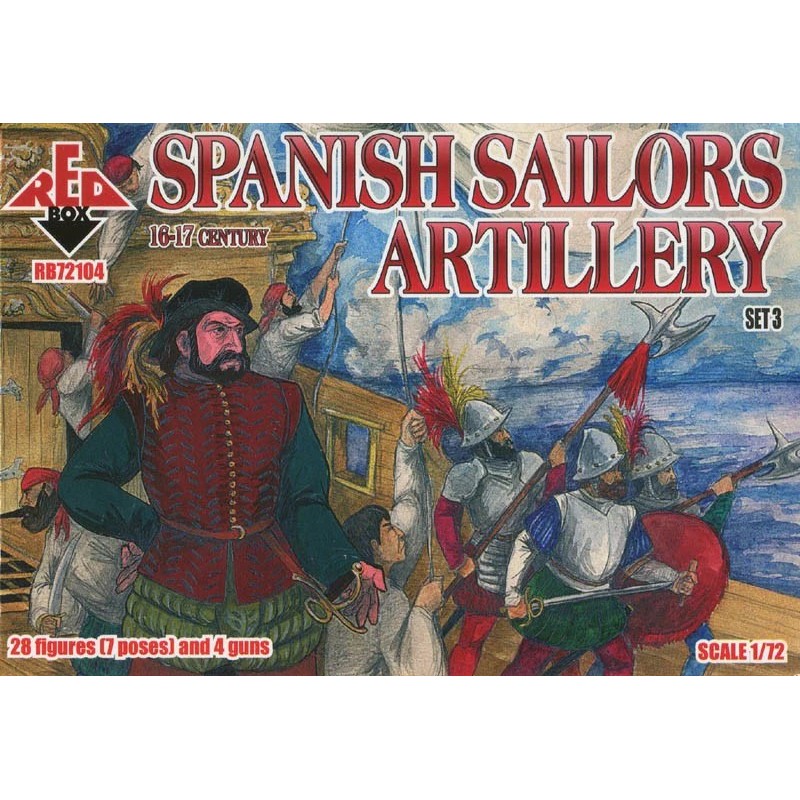 MARINEROS ESPAÑOLES, ARTILLEROS (Siglo XVI - XVII) -Escala 1/72- Red Box 72104