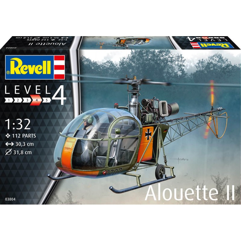 AEROSPATIALE ALOUETTE II Alemania -Escala 1/32- Revell 03804