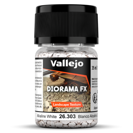 DIORAMA FX: GRAVA BLANCO ALCALINO 2-5mm (35 ml) - Acrylicos Vallejo 26303