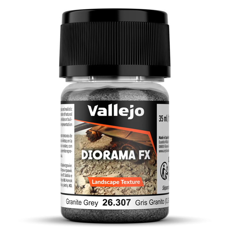 DIORAMA FX: GRAVA GRIS GRANITO 0.5-1mm (35 ml) - Acrylicos Vallejo 26307