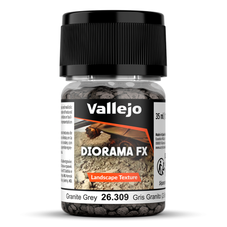 DIORAMA FX: GRAVA GRIS GRANITO 2-5mm (35 ml) - Acrylicos Vallejo 26309