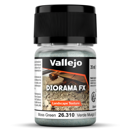 DIORAMA FX: GRAVA VERDE MUSGO 0,1-1mm (35 ml) - Acrylicos Vallejo 26310