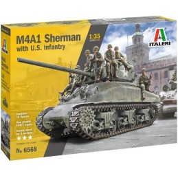 CARRO DE COMBATE M-4 A1 76 mm SHERMAN & Infanteria U.S. Army -Escala 1/35- Italeri 6568