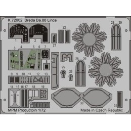 FOTOGRABADO INTERIOR BREDA Ba.88 LINCE -Escala 1/72- MPM K72002