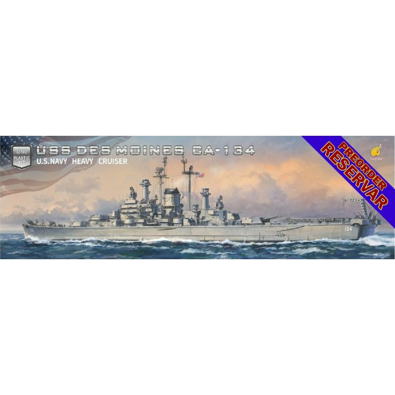 CRUCERO PESADO U.S.S. DES MOINES CA-134 -Escala 1/700- Very Fire Model VRF700907