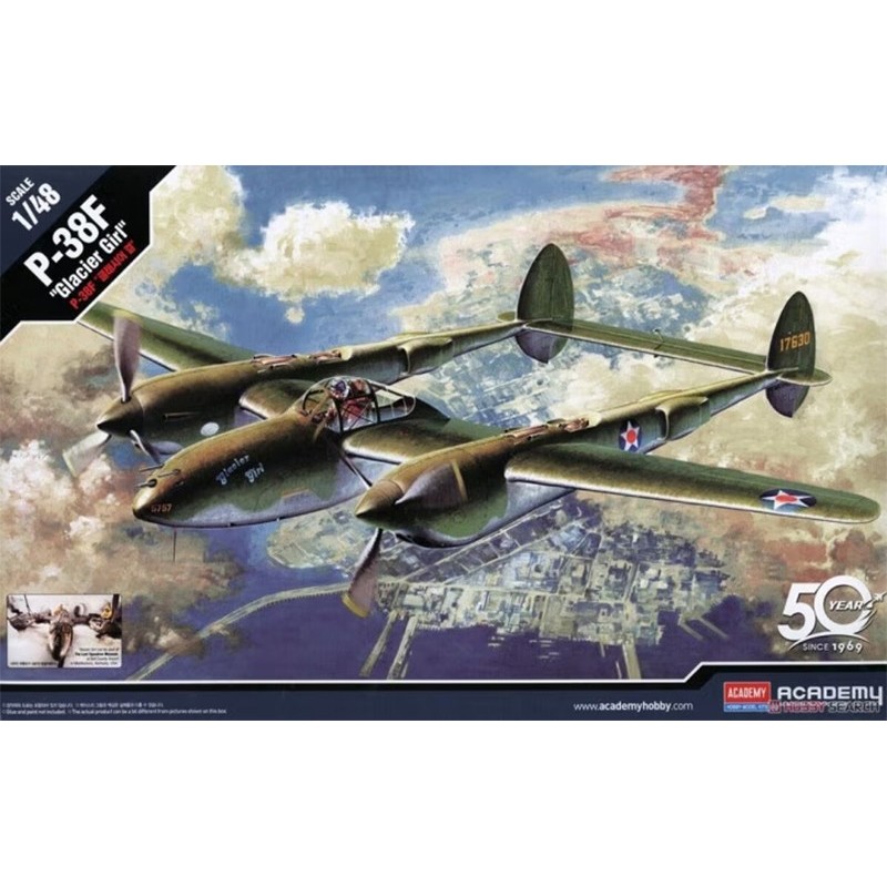 LOCKHEED P-38 J LIGHTNING "Glacier Girl" -Escala 1/35- Academy 12208