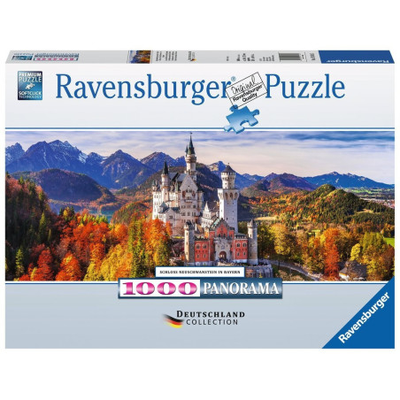 PUZZLE PANORAMA 1000 Pzas CASTILLO DE NEUSCHWANSTEIN, BAVIERA (980 x 375 mm) - Ravensburguer 15161