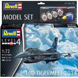 LOCKHEED MARTIN F-16 D FIGHTING FALCON "Tiger Meet 2014" (Pegamento & pinturas) -Escala 1/72- Revell 63844