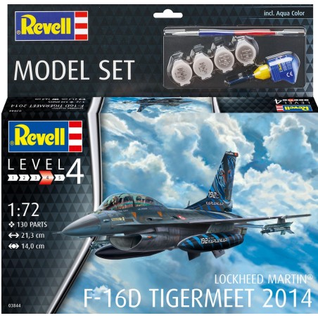 LOCKHEED MARTIN F-16 D FIGHTING FALCON "Tiger Meet 2014" (Pegamento & pinturas) -Escala 1/72- Revell 63844