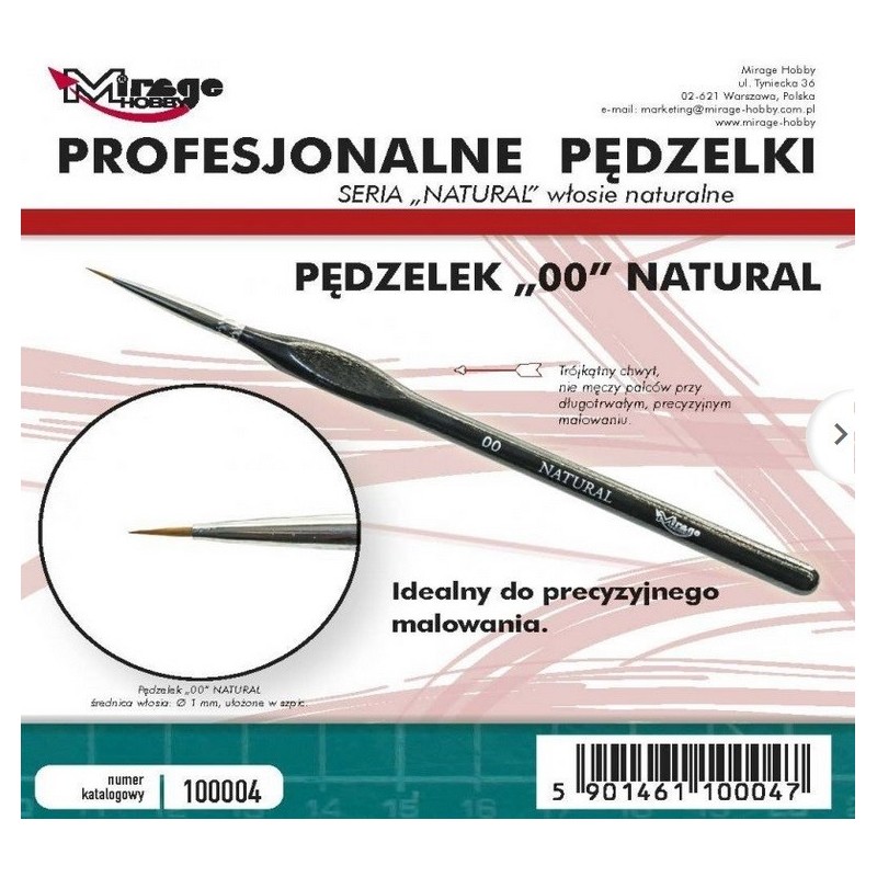 PINCEL PELO NATURAL Nº 00 - Mirage Hobby 100004