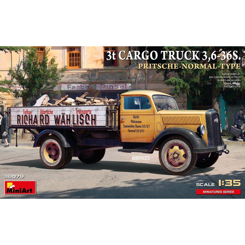 CAMION OPEL BLITZ 3,5t CARGA 3,6-36S "PRITSCHE-NORMAL" -Escala 1/35- M