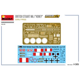 CARRO DE COMBATE STUARD Mk-I "Honey" (Early)Interior-Escla 1/35- MiniArt 35421