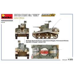 CARRO DE COMBATE STUARD Mk-I "Honey" (Early)Interior-Escla 1/35- MiniArt 35421