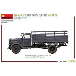 CAMION OPEL BLITZ 3,5t CARGA 3,6-36S Mid PmQ600 Type -Escala 1/35- MiniArt Models 35449