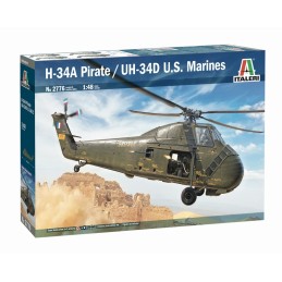 SIKORSKY H-34 A CHOCTAW - PIRATE / UH-34 D U.S. Marines -Escala 1/48- Italeri 2776