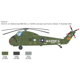 SIKORSKY H-34 A CHOCTAW - PIRATE / UH-34 D U.S. Marines -Escala 1/48- Italeri 2776