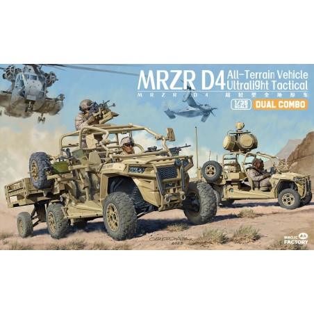 VEHICULO TODOTERRENO ALTA MOVILIDAD MRZR D4 U.S. ARMY Dual Combo -Escala 1/35- Magic Factory 2005